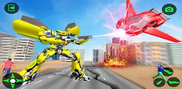 スーパーロボット ゲーム - 飛ぶ車 シューティングゲーム