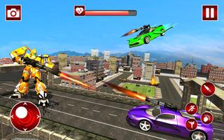 Real Flying Car Transformation Robot Simulator الملصق