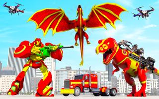 Dino Robot Truck: Dragon Game Plakat