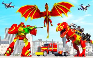 Dino Robot Truck: Dragon Game poster