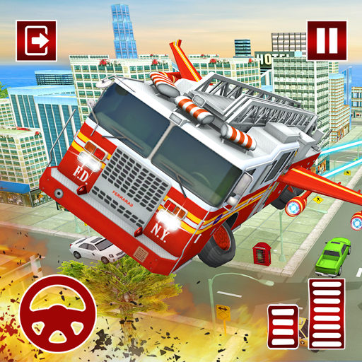 Flying Fire Fighter Rescue Truck:Rescue Game