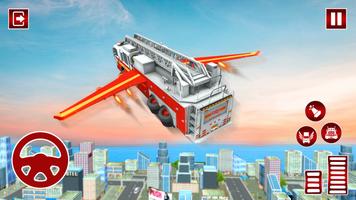Flying Fire Fighter Rescue Truck ảnh chụp màn hình 2