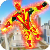 Flying Fire Rope Super Hero