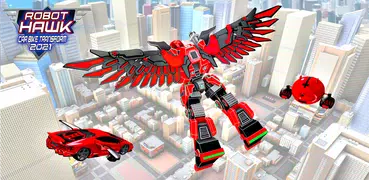 Flying Hawk Robot Car Games