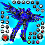 Flying Hawk Robot Car Games icon