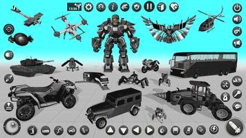 Flying Hawk Robot Car Game screenshot 2