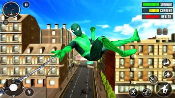 Flying Spider Rope Hero - Crime City Rescue Game स्क्रीनशॉट 3