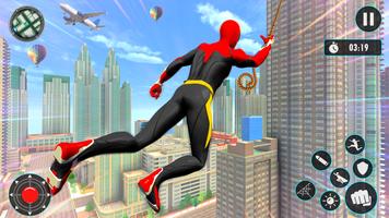 Flying Rope Hero: Spider Games تصوير الشاشة 1