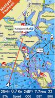 Helsinki gps seekarten angeln Plakat