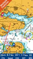 Mediterranean Sea GPS Charts Cartaz
