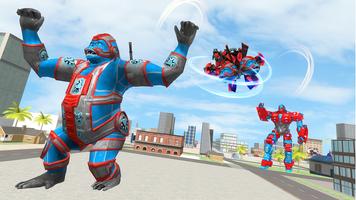 Gorilla Robot Hero Car Game. D screenshot 2