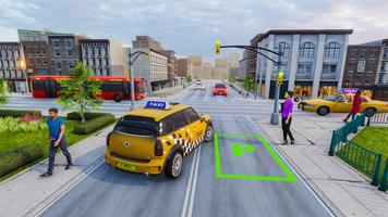 Taxi Simulator Games : Taxi 3d Affiche