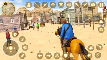 West Cowboy Gun War Horse Game Affiche