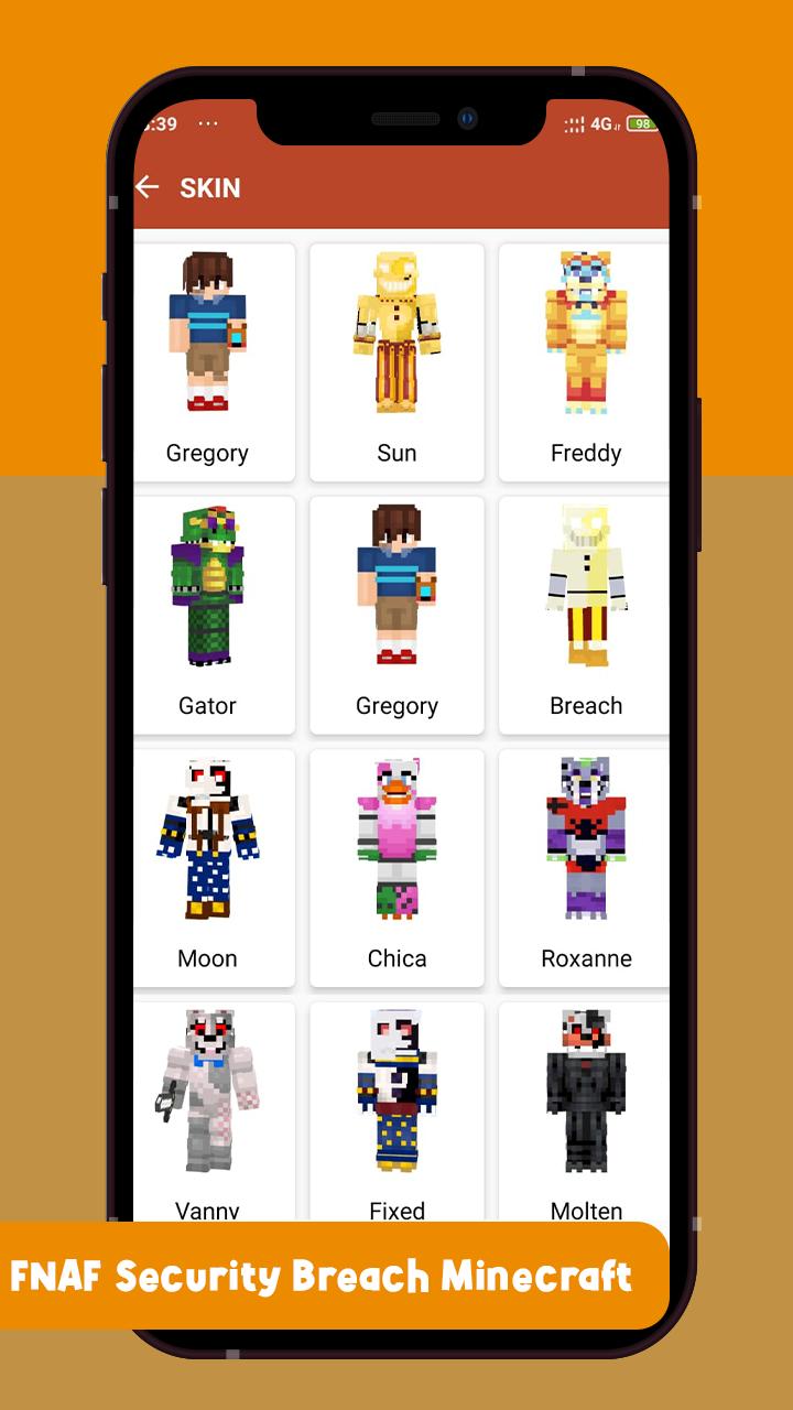 Gregory - FNaF Security Breach Minecraft Skin