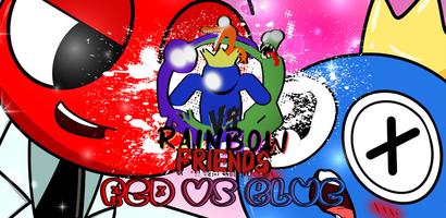 Poster Rainbow Friends Red FNF Mod