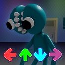 Teal Rainbow Friends FNF Mod APK