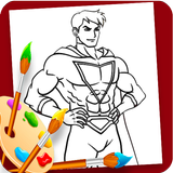 Superheroes Coloring Book ikon