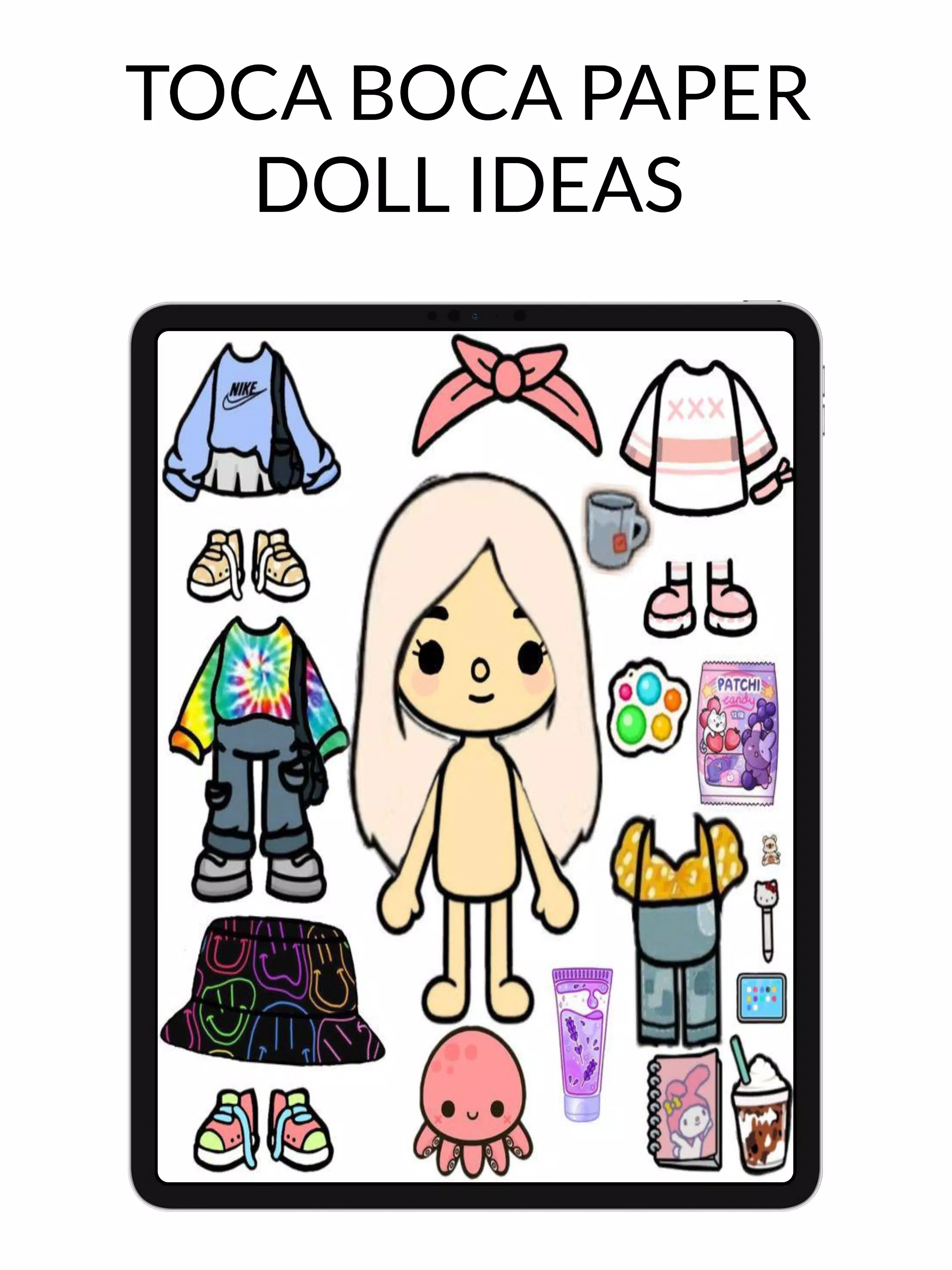 Wednesday Toca Boca Paper Doll | Poster