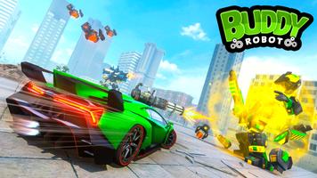 Buddy Kick Robot Car Games: Robot Games captura de pantalla 3