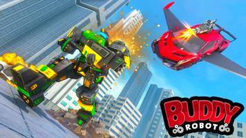 Buddy Kick Robot Car Games: Robot Games capture d'écran 1