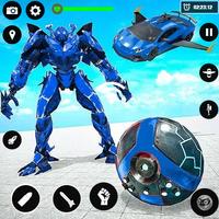 Iron Robot Car Transform Game постер