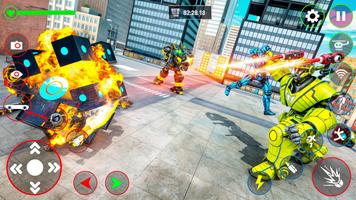 Red Robot Car Transform Game imagem de tela 2