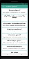 Occasion Speeches poster