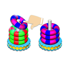 Bubble sort it games 3d-Hoop stack new games 2020 icon