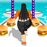Fat Body 2 fit race food run girl racing game 3d icône