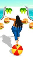 Fat Body 2 fit race food run girl racing game 3d تصوير الشاشة 3