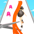 Hair runner Challenge rush makeover run game 3d أيقونة