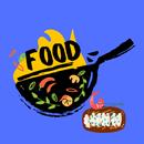 Food Stickers app aplikacja
