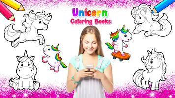 Unicorn Coloring poster