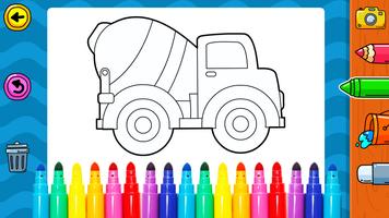 Vehicles Coloring Affiche