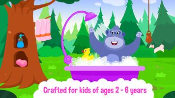 Baby Animal Bathing Game for Kids & Preschoolers 截图 3