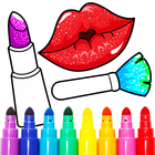 Beauty Makeup: Glitter Coloring Game for Girls biểu tượng