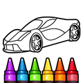 Learn Coloring & Drawing Car Games for Kids