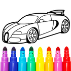 Learn Coloring & Drawing Car Games for Kids أيقونة
