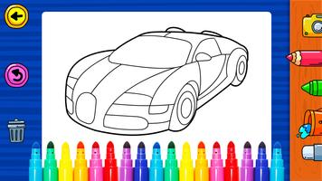 Learn Coloring & Drawing Car Games for Kids imagem de tela 1