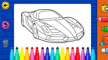 Learn Coloring & Drawing Car Games for Kids imagem de tela 2