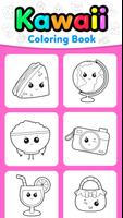 Cute Kawaii Colouring Book for Kids with Glitters 포스터