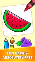 Poster Fruits Coloring