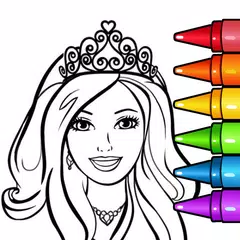 Princess Glitter Coloring Book and Girl Games APK Herunterladen
