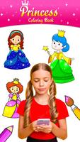 Princess Glitter Coloring Book and Girl Games الملصق