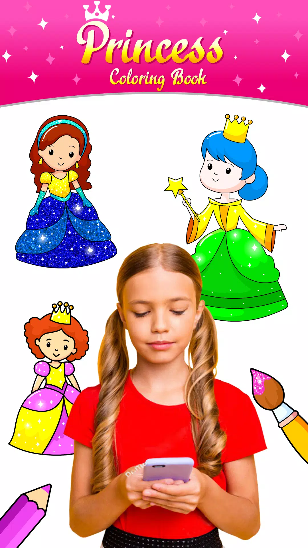 Princess Glitter Coloring Book and Girl Games for Android   APK ...