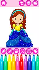 Princess Glitter Coloring Book and Girl Games APK Herunterladen