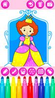 Princess Glitter Coloring Book and Girl Games スクリーンショット 1