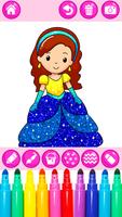 Princess Glitter Coloring Book and Girl Games تصوير الشاشة 2