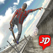 101 Skateboard Racing 3D ikona