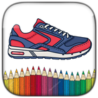 Chaussures Baskets Coloriage icône